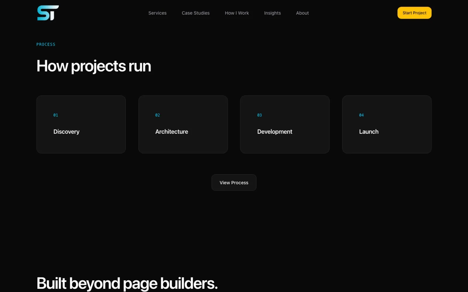 SofianeTrabelsi.com project process section